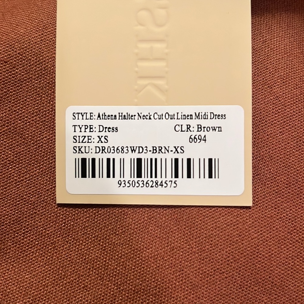 Brand New Brown Linen Dress - Picture 7 of 7